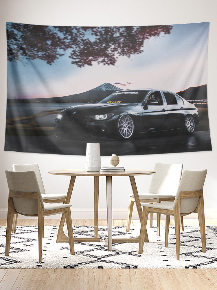 BMW 3 시리즈 F30 F31 F35 F80 M3 주변 수정된 사진 장식 배경 천 포스터 교수형 천 태피스트리