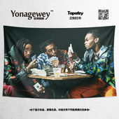 Migos美国街头嘻哈说唱歌手纪念周边装 饰海报背景布墙布挂毯挂布