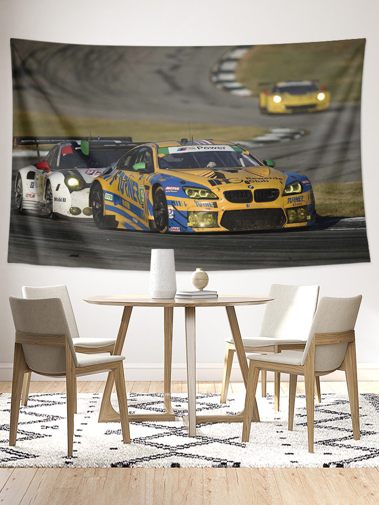 BMW 레이싱 M6 GT3 GTLM GT 르망 레이싱 주변 벽 천 장식 배경 천 포스터 교수형 천 태피스트리