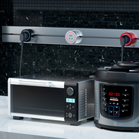 宝德万斯轨道插座滑轨滑动插座可移动厨房专用明装餐边柜接线板