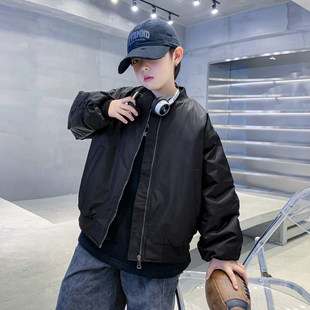 香港BAKUXIA男童飞行员棉服冬季新款中大童棒球服加厚棉衣外套潮