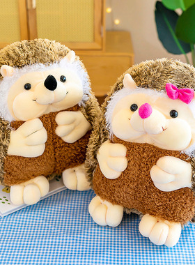 刺猬毛绒玩具求婚纪念品女孩睡觉抱枕家居摆件礼品批超柔短毛绒