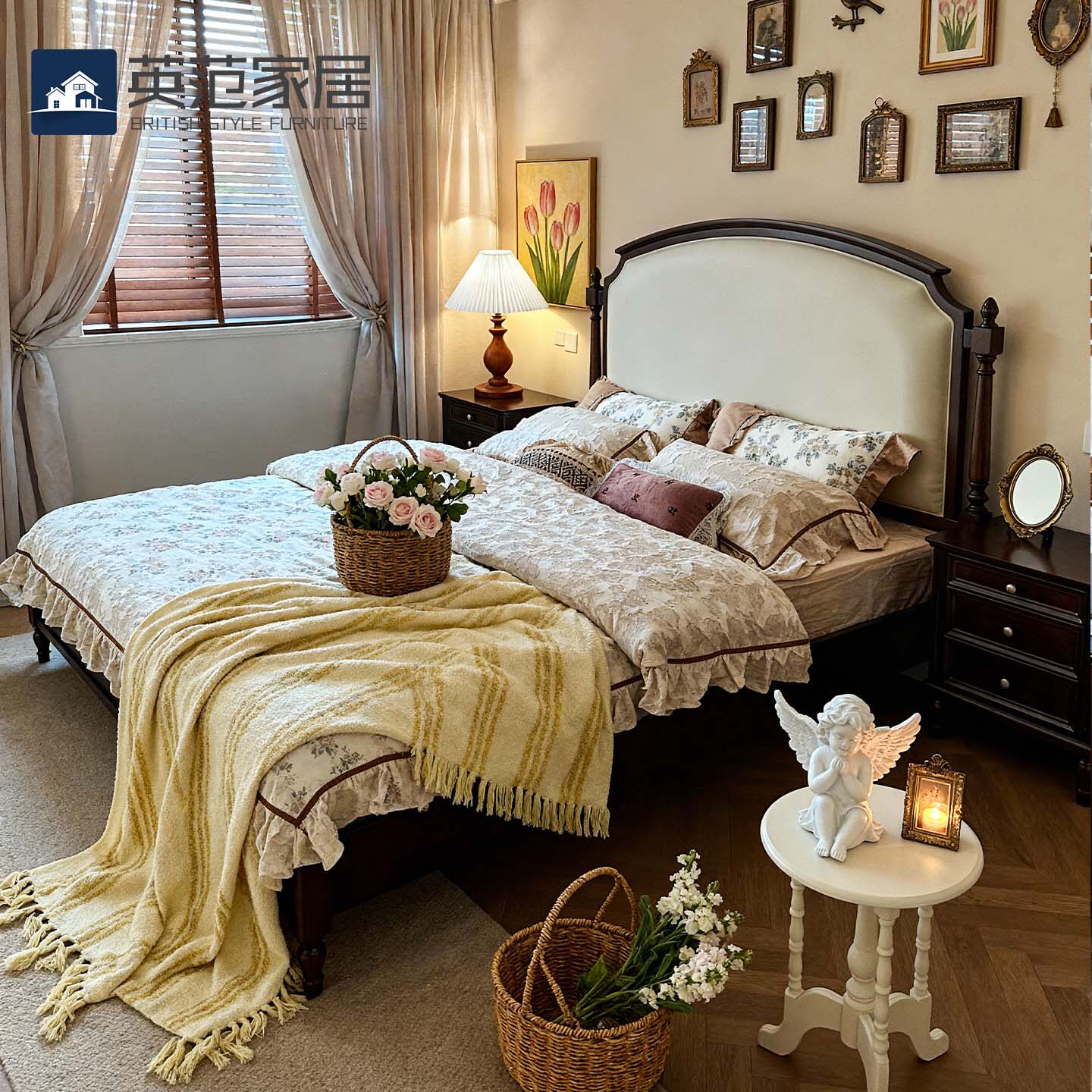 法式轻复古床主卧2米x2米2高端床