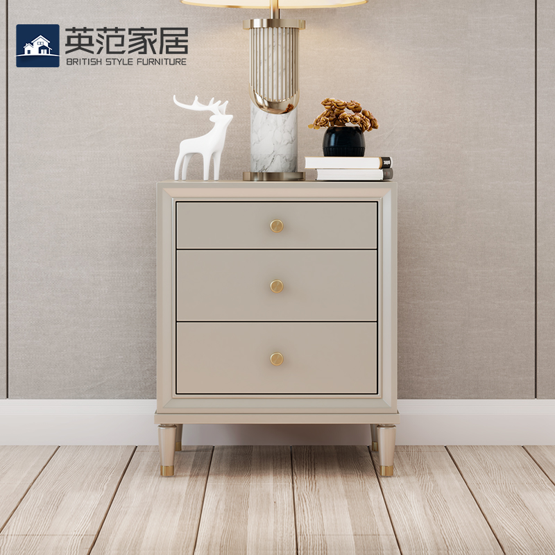 美式轻奢床头柜mini整装家用柜子