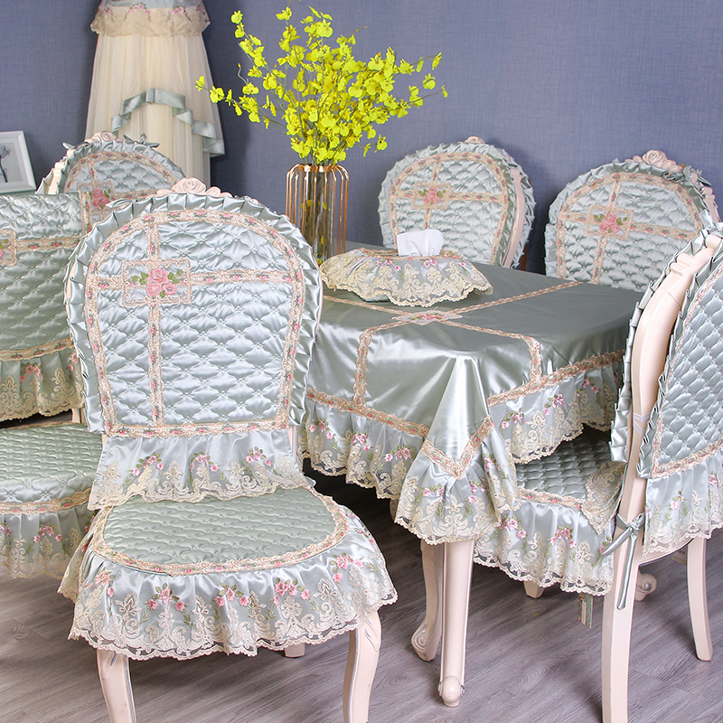 布艺欧式餐桌布椅套椅垫套装椅子套罩布艺茶几盖巾长方形桌布台布