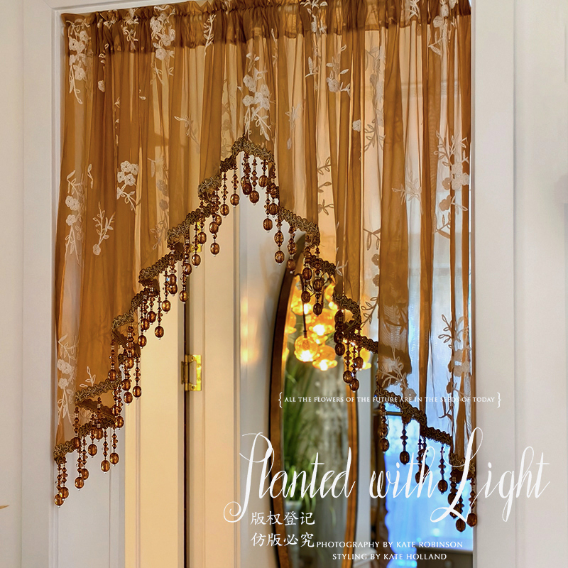 朵忆姿高端毛巾绣网纱门帘