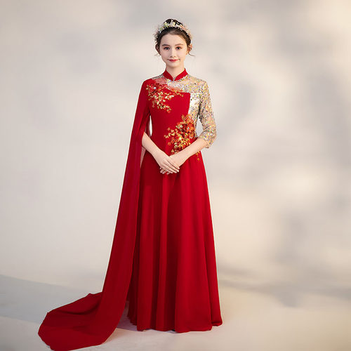 新款中国风女童高端汉服古筝演出