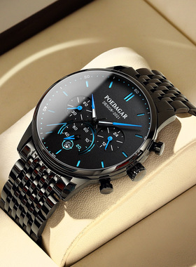 Business Watch Leather Wallet Gift Set for Boyfriend men Dad