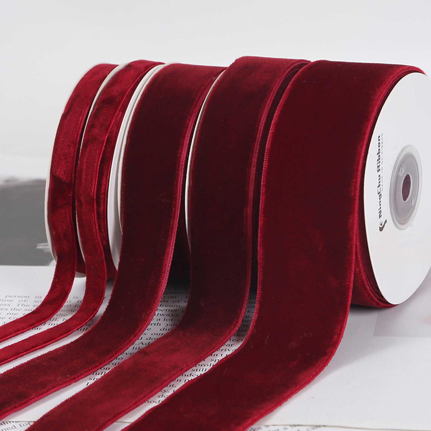 酒红色单面绒丝带天鹅绒植绒织带diy手工蝴蝶结花束包装礼品烘焙,纺织面料/辅料/配套,织带/丝带/缎带,淘宝优惠券,粉丝福利购,淘宝优惠卷