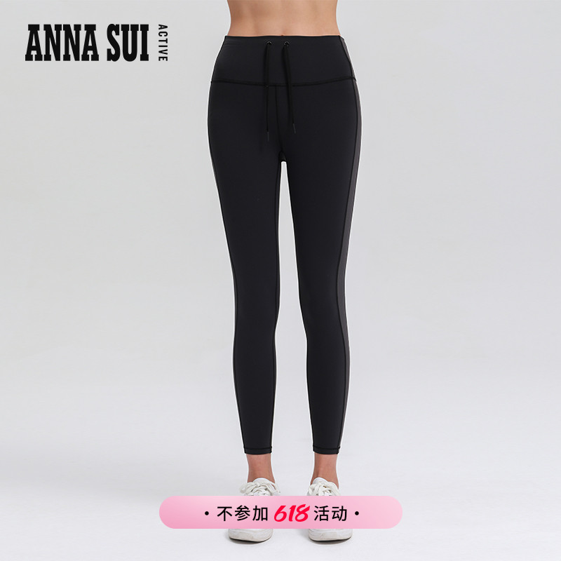 ANNA SUI 安娜苏拼接瑜伽健身运动legging紧身裤下装女