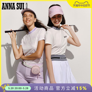 ANNA 罗纹领休闲短袖 俱乐部系列 SUI 吸湿速干T恤弹力凉感