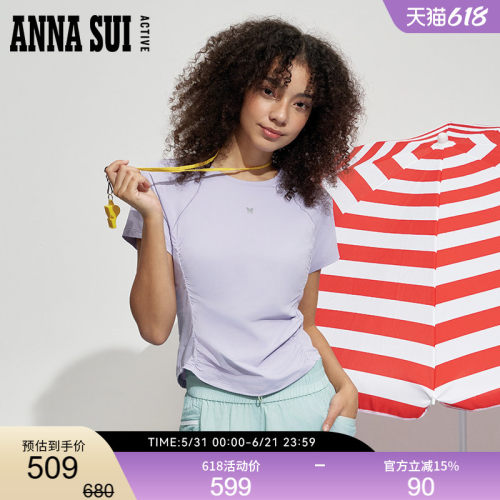 Annasui轻盈高弹力运动T恤