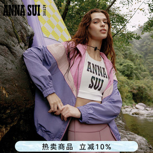 ANNA 经典 安娜系列 撞色拼接梭织外套户外夹克 SUI安娜苏运动
