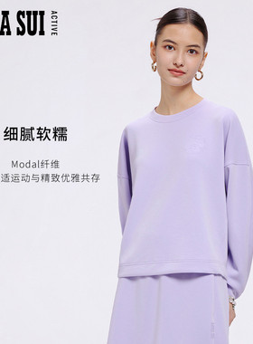 ANNASUI安娜苏运动棉花糖2026新款宽松慵懒风圆领针织卫衣女秋冬
