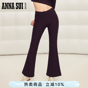 微喇叭休闲裤 ANNA 速干 弹力针织修身 安娜系列 SUI安娜苏运动 经典