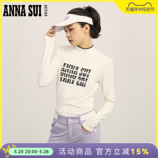 俱乐部系列 ANNA SUI 半高领打底衫 休闲运动上衣女修身 长袖