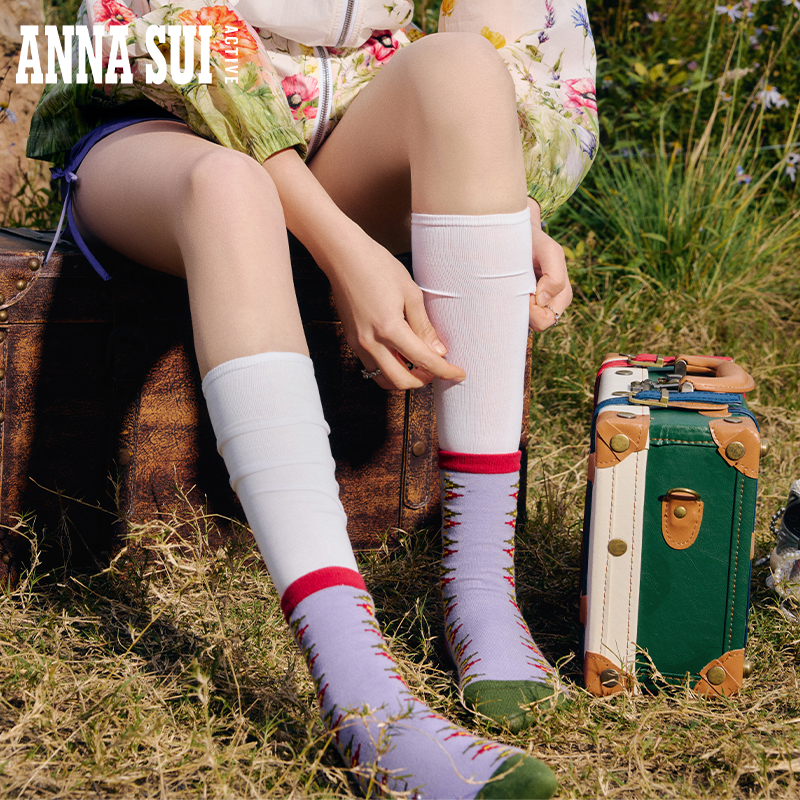 安娜苏休闲运动中筒袜