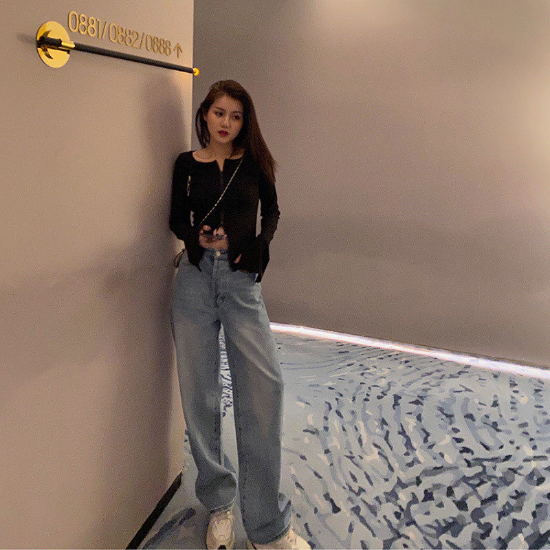 热卖的奶七 白昼黑夜双生子 早秋圆领百搭可调节拉链喇叭长袖针织在类目 女装/女士精品, 毛针织衫中 - 来自Buy2taobao.com提供专业的淘宝代购服务