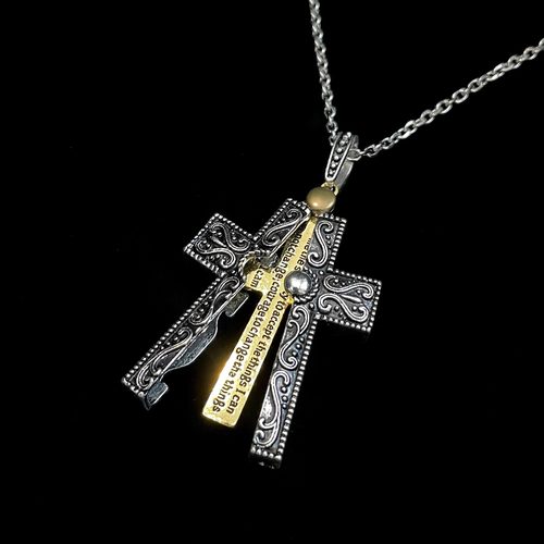 Vintage古着 Iris cross open项链