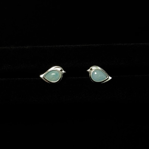 Vintage古着 Turquoise bird耳饰