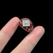 curtain戒指 star Vintage古着 Burgundy