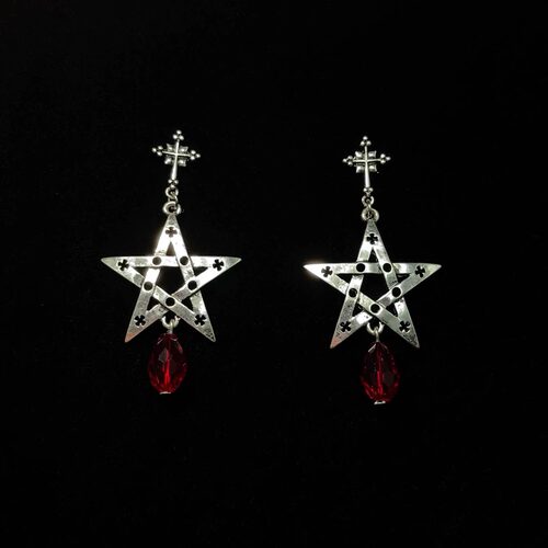 Vintage古着 Blooddrops of stars耳饰