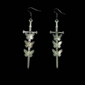 butterfly Vintage古着 Fringed sword耳饰