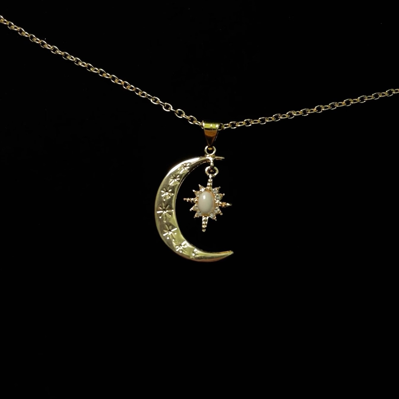 Vintage古着 Golden crescent项链