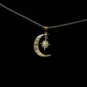 Vintage古着 crescent项链 Golden