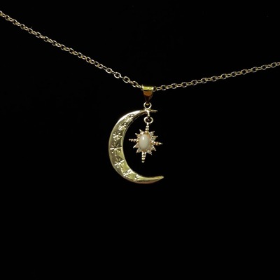 Vintage古着 Golden crescent项链