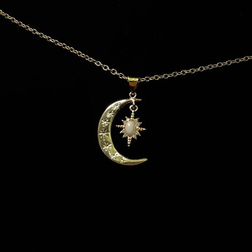 Vintage古着 Golden crescent项链