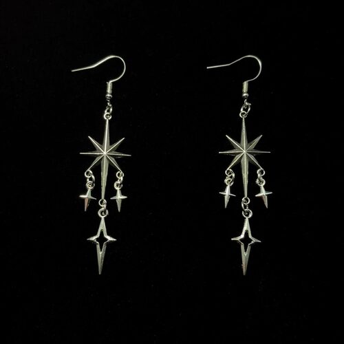 Vintage古着 Tassel cross star耳饰