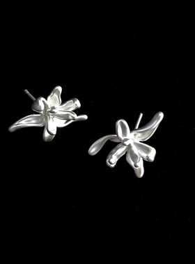 Vintage古着 Irregular Iris耳饰