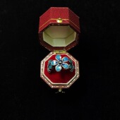 enamel Vintage古着 Pastoral flowers戒指