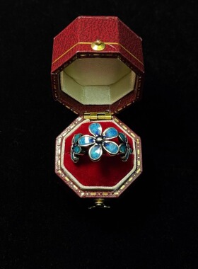 Vintage古着 Pastoral enamel flowers戒指