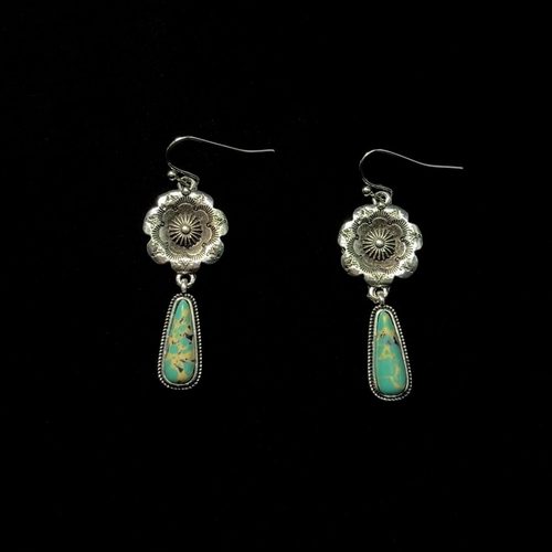 Vintage古着 Water drop sunflower耳饰