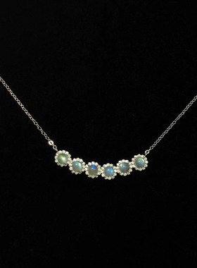 Vintage古着 Moonstone Row Beads项链