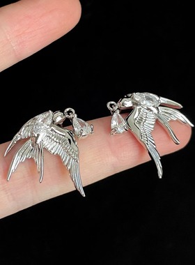 Vintage古着 Swallow Duet with Twigs耳饰