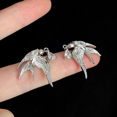 Vintage古着 Swallow Duet with Twigs耳饰
