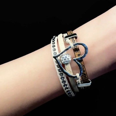 Vintage古着 Leather love手环