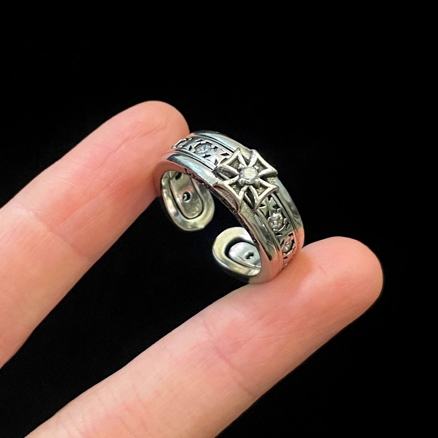 Vintage古着 Medieval Iris Cross戒指