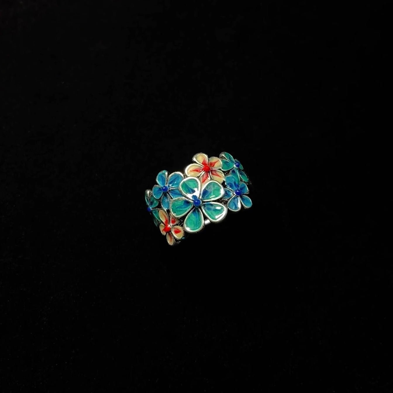 Vintage古着 Enamel flowers戒指