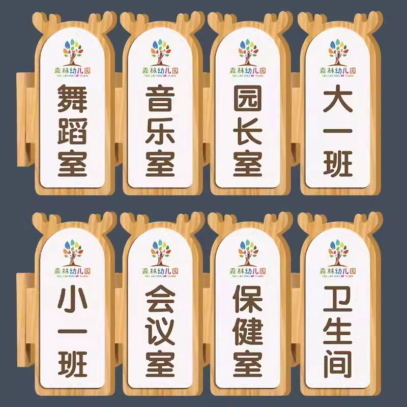幼儿园小学班牌教室门牌定制创意可爱卡通门牌展示牌区域标识牌指示