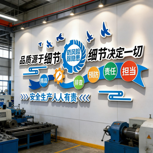 安全生产文化墙6S管理贴纸