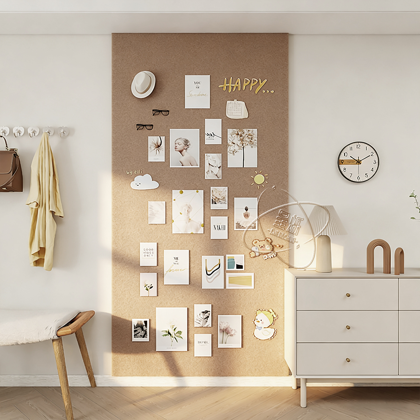 毛毡板墙贴照片墙展示墙背景板