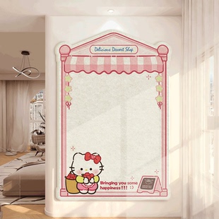 毛毡板墙贴照片墙背景墙拍立得相片展示板羊毛毡软木板创意墙上装饰免打孔不伤墙留言板氛围感相框卡通墙贴