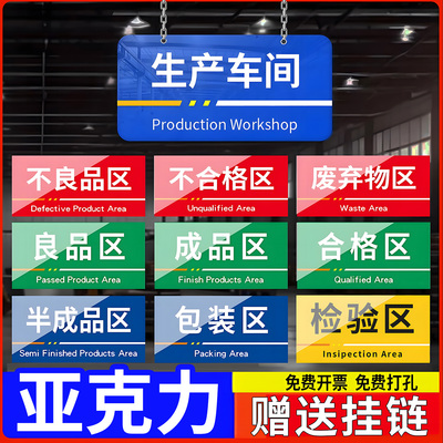 仓库分区标识牌亚克力挂牌