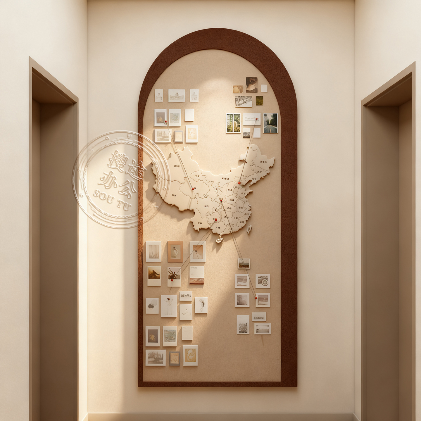 毛毡板墙贴照片墙展示墙背景板