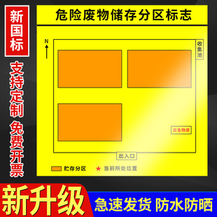 危险废物标识牌危废暂存间点2025新版危废国标危废管理制度牌危废标签储存分区标志贮存分区标志贴纸定制
