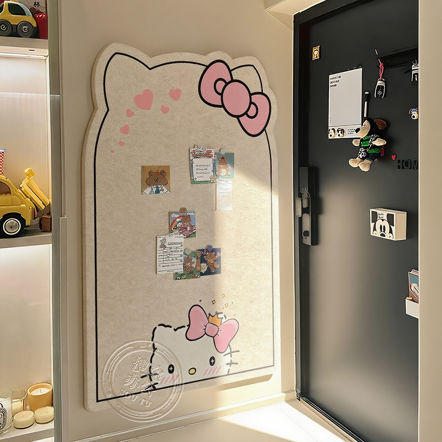 毛毡板照片墙背景板毛毡墙贴照片展示墙软木板拍立得客厅玄关挂墙面男